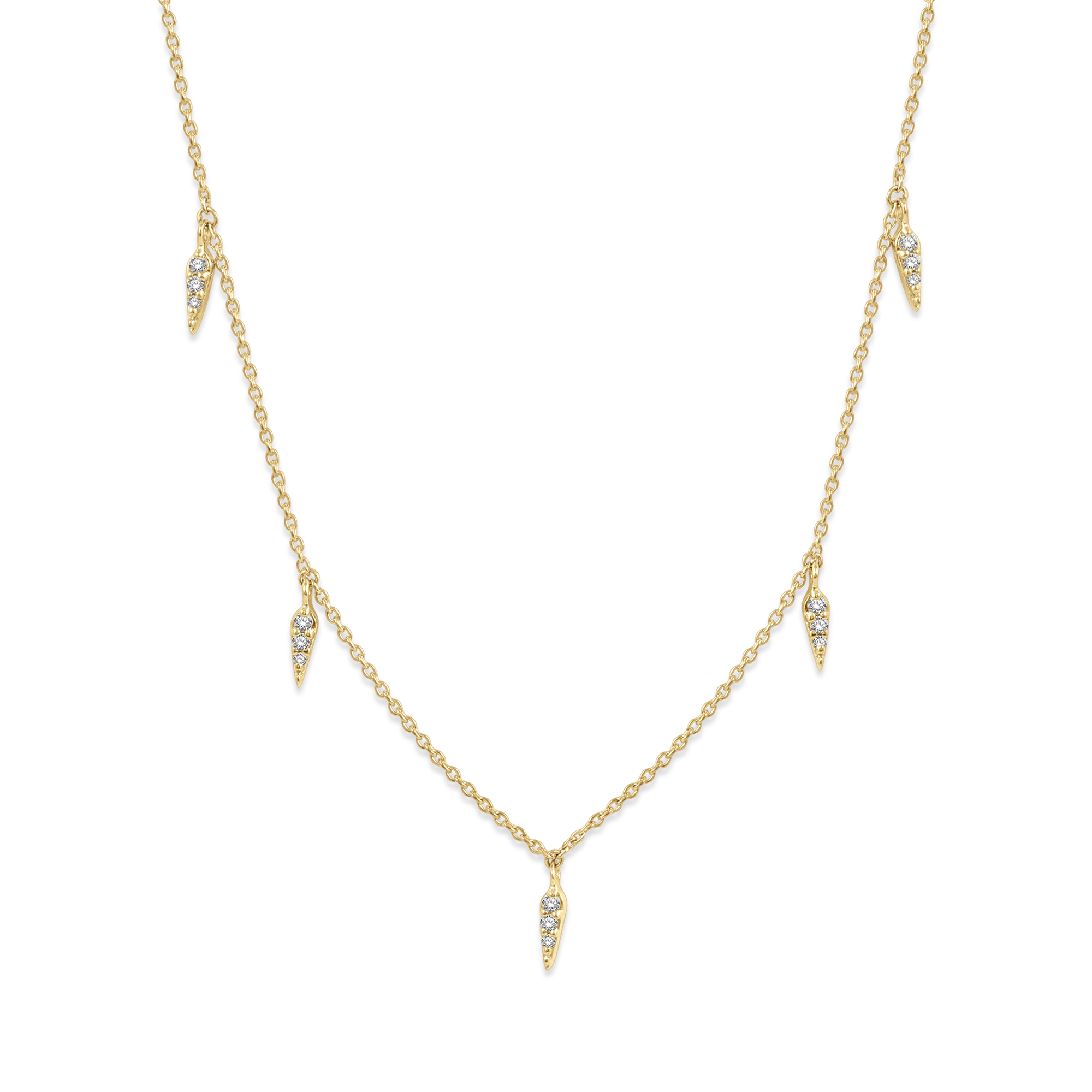 Diamond Icicle Station Necklace