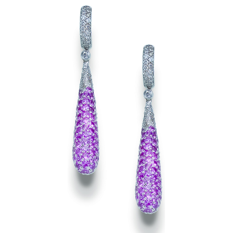 Pink Sapphire Earrings