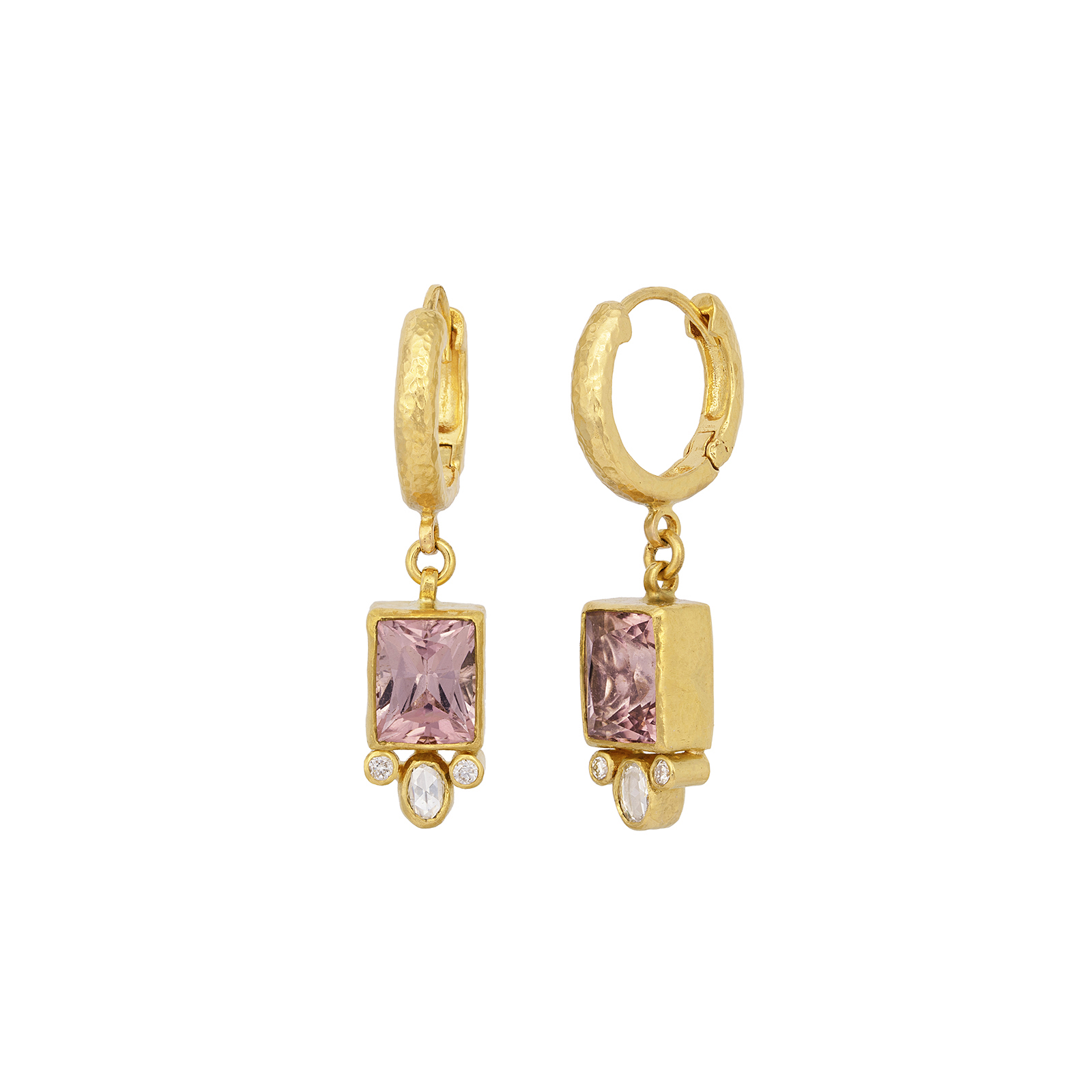 Tourmaline and Diamond Earrings