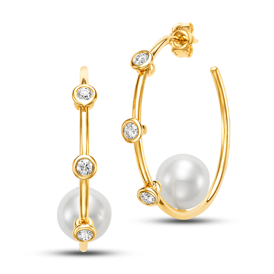 Freshwater Pearl Hoops