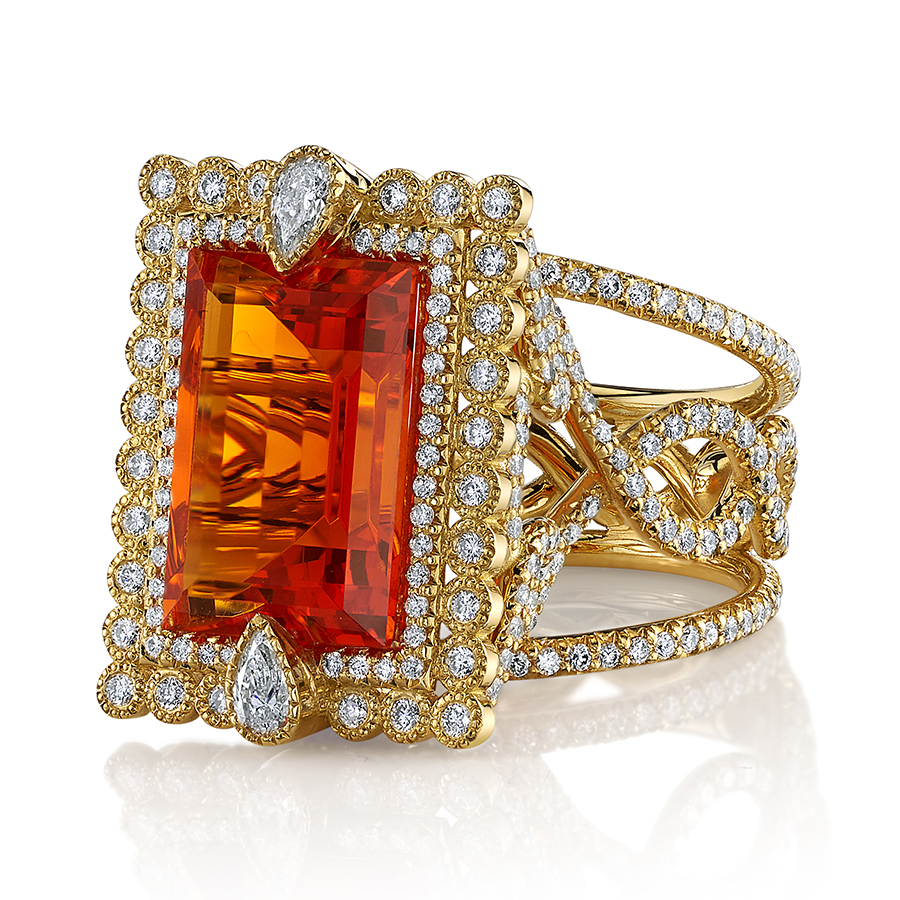 Fire Opal Olivia Ring