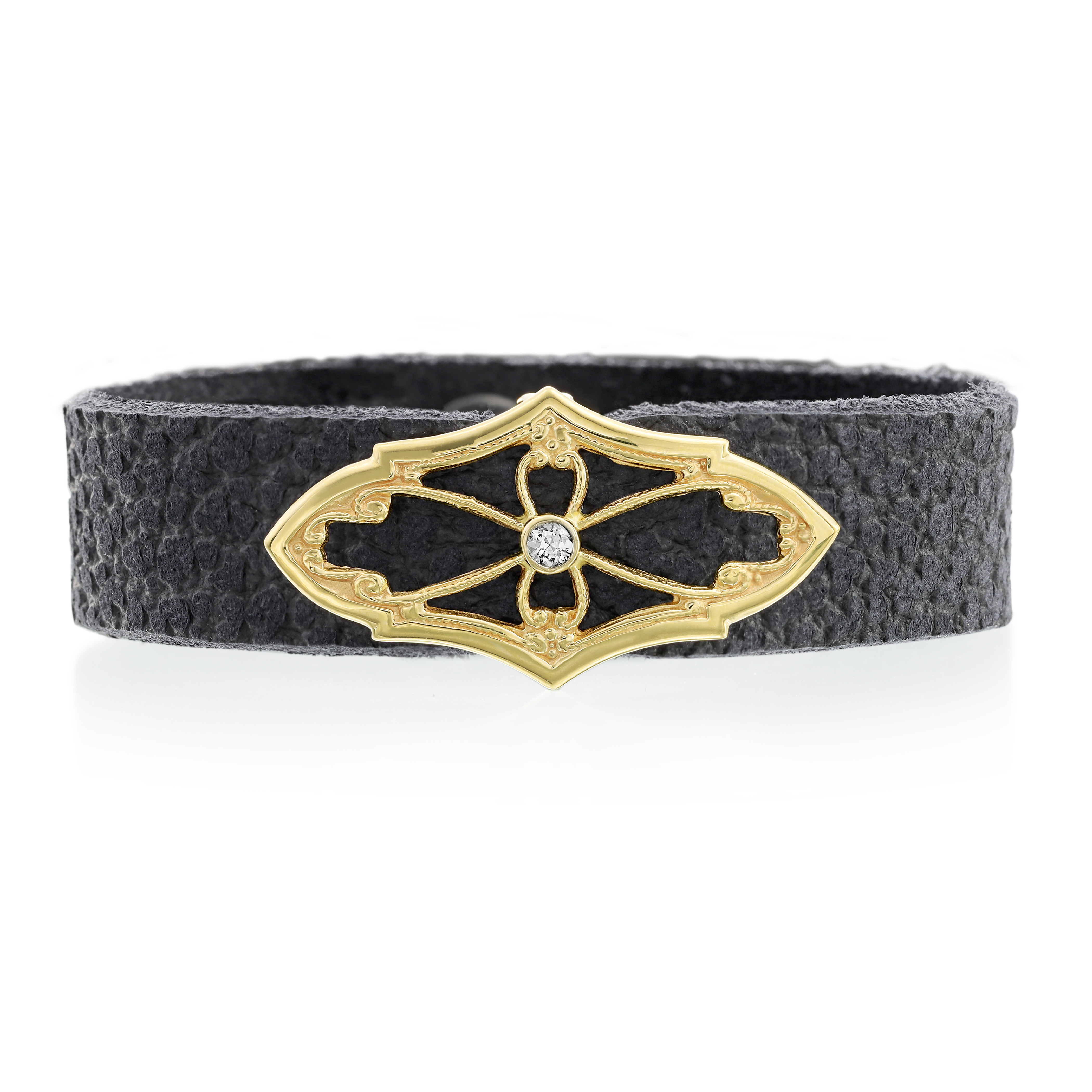 Diamond Leather Bracelet