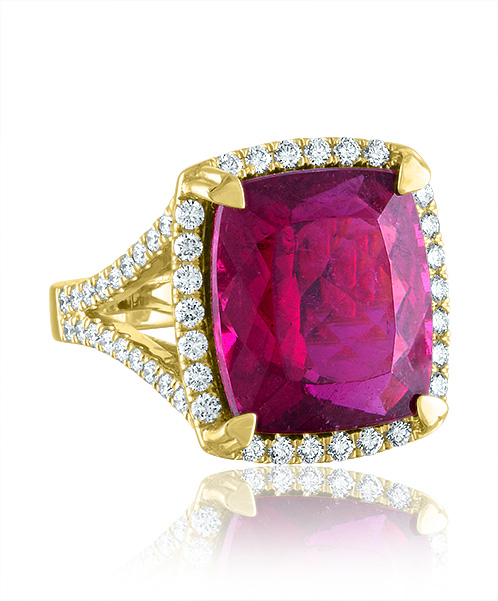 Rubellite Cocktail Ring