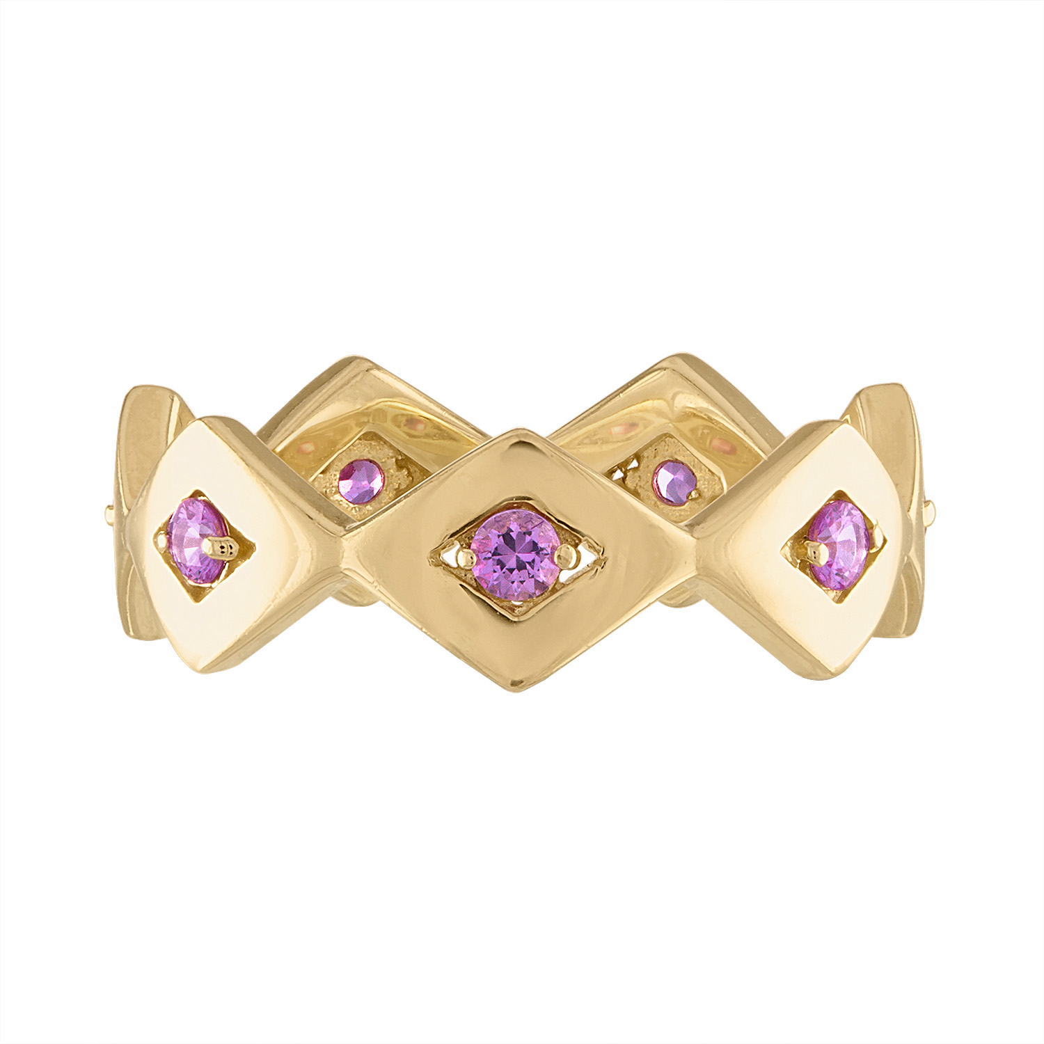 Pink Tourmaline Lucia Eternity Band