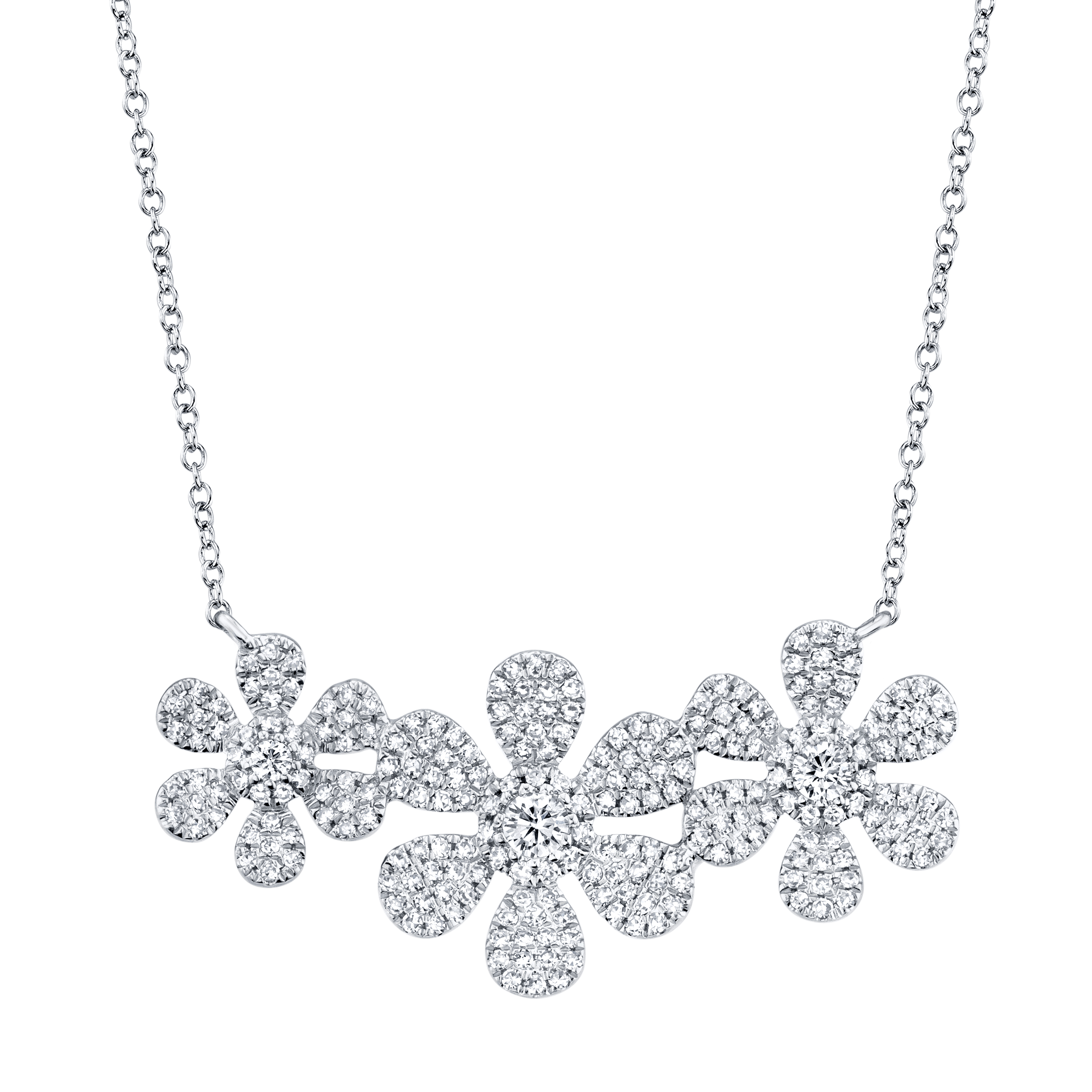 Diamond Floral Necklace