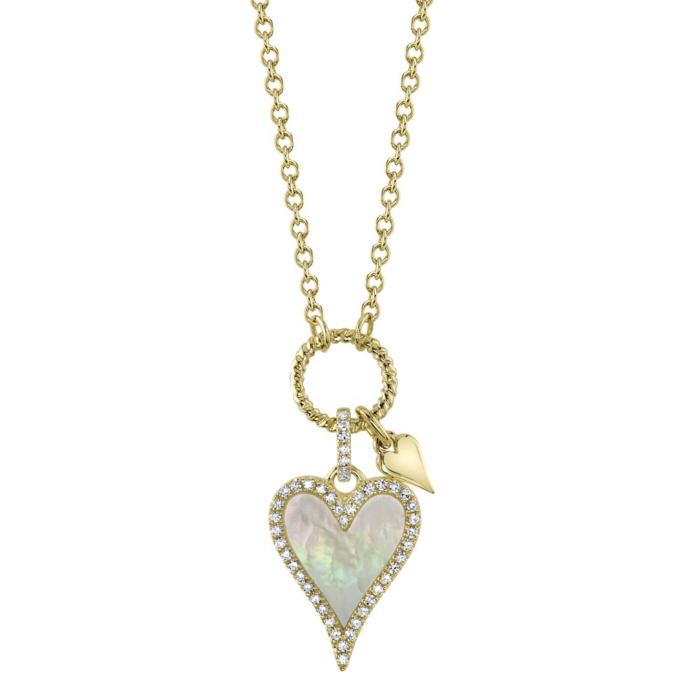 Mother of Pearl Heart Necklace