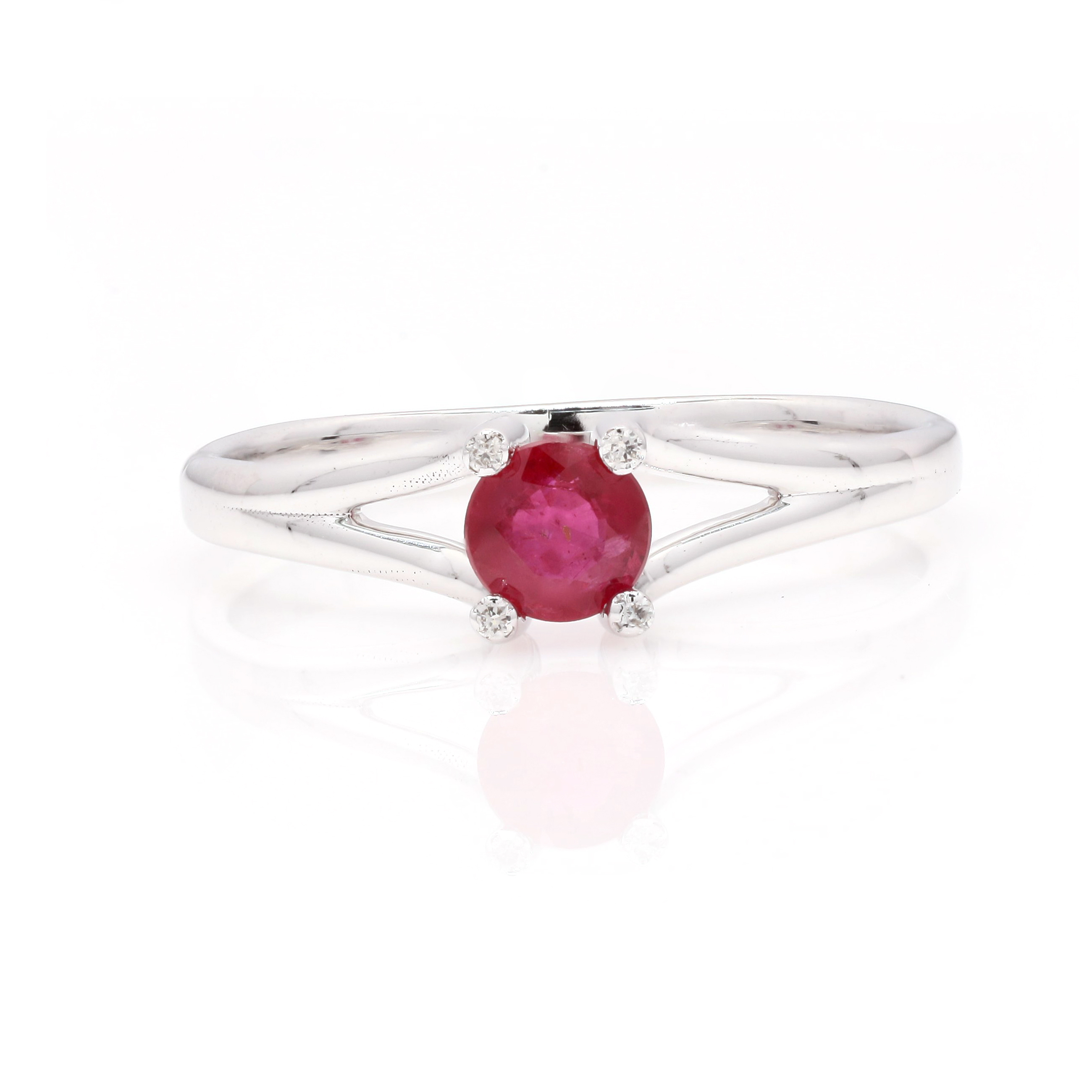 Round Ruby Ring