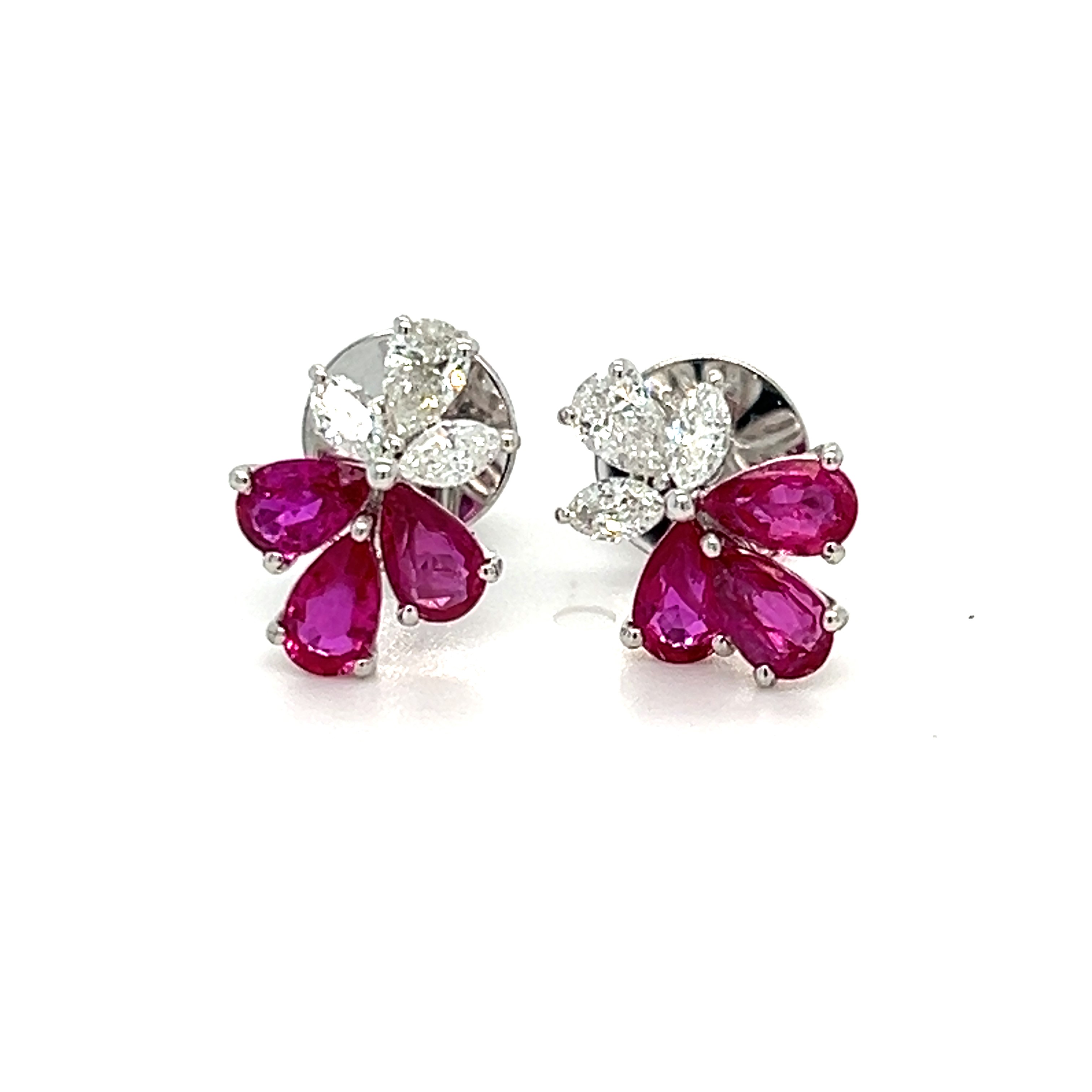 Diamond and Ruby Earrings